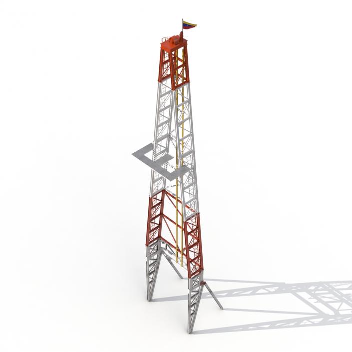 Fracking Gas Platform Tower 3D