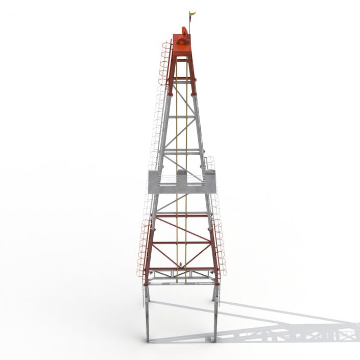 Fracking Gas Platform Tower 3D