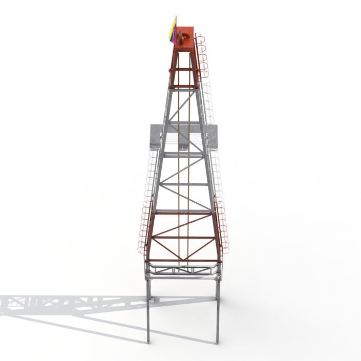 Fracking Gas Platform Tower 3D