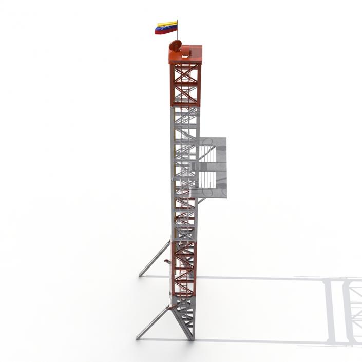 Fracking Gas Platform Tower 3D