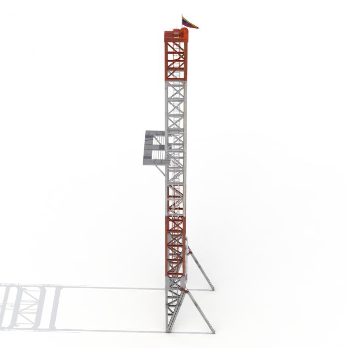 Fracking Gas Platform Tower 3D