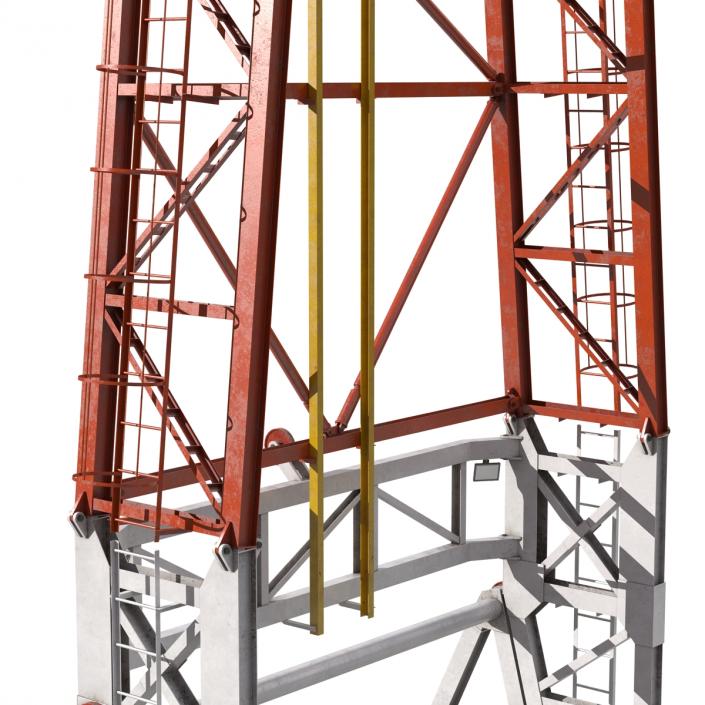 Fracking Gas Platform Tower 3D