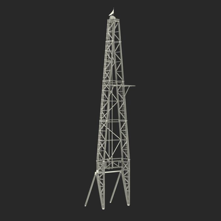 Fracking Gas Platform Tower 3D