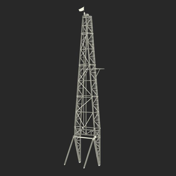 Fracking Gas Platform Tower 3D