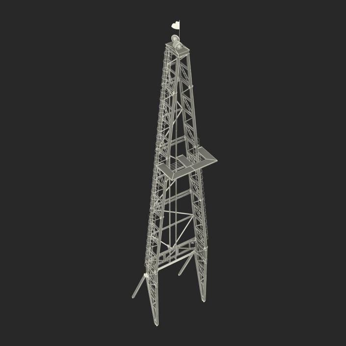 Fracking Gas Platform Tower 3D