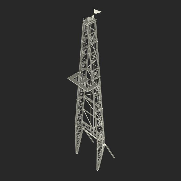 Fracking Gas Platform Tower 3D