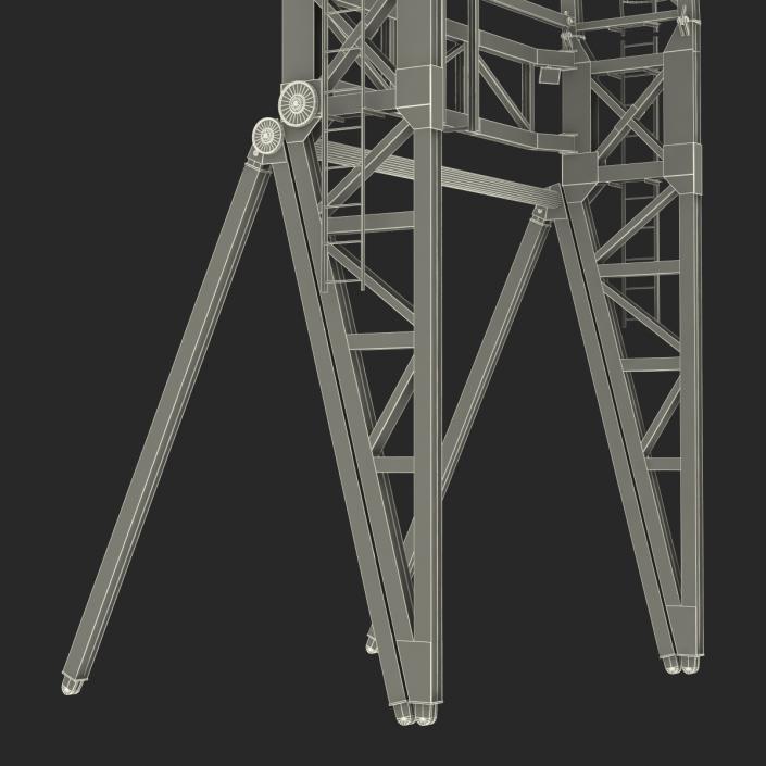 Fracking Gas Platform Tower 3D