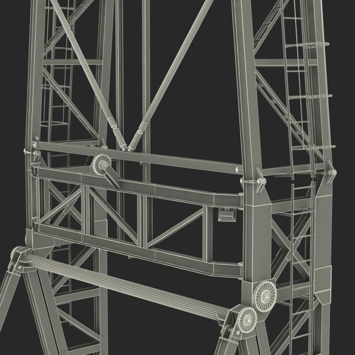 Fracking Gas Platform Tower 3D