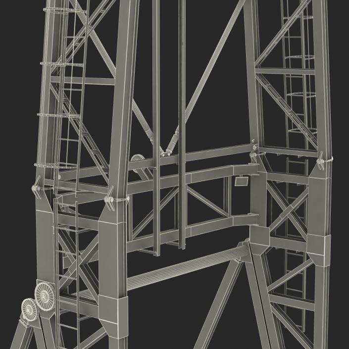 Fracking Gas Platform Tower 3D