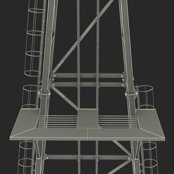 Fracking Gas Platform Tower 3D