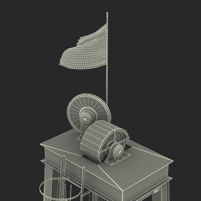 Fracking Gas Platform Tower 3D