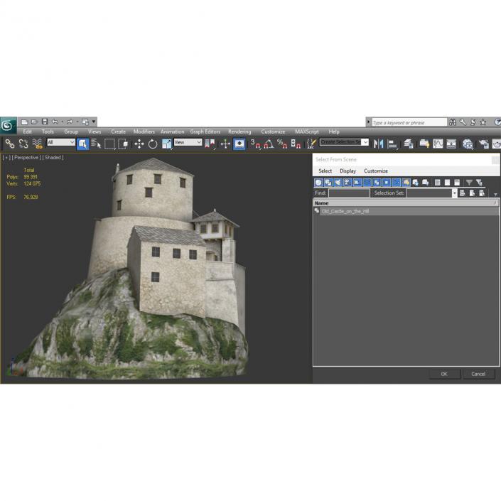 Old Castle on the Hill 3D