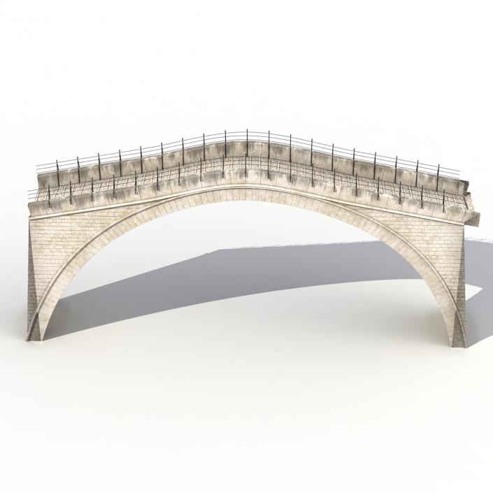 3D model Ottoman Bridge Stari Most