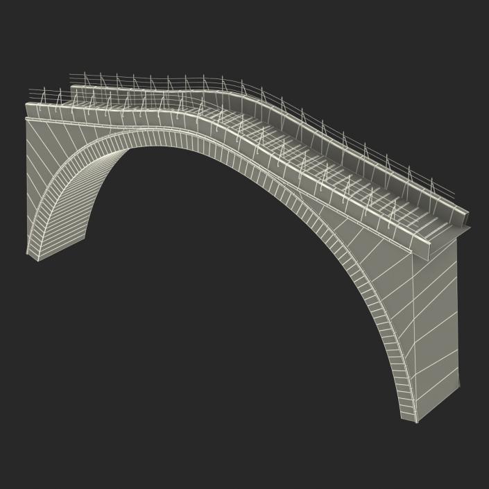 3D model Ottoman Bridge Stari Most