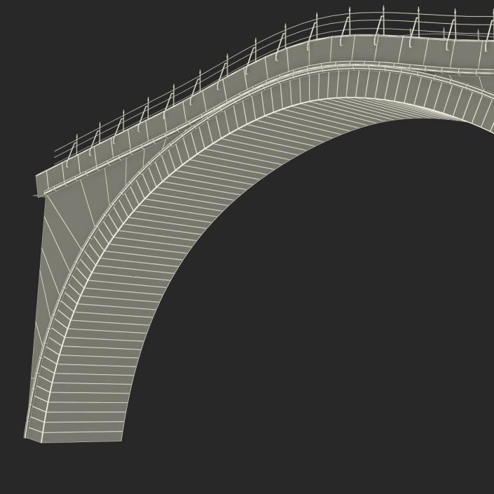 3D model Ottoman Bridge Stari Most