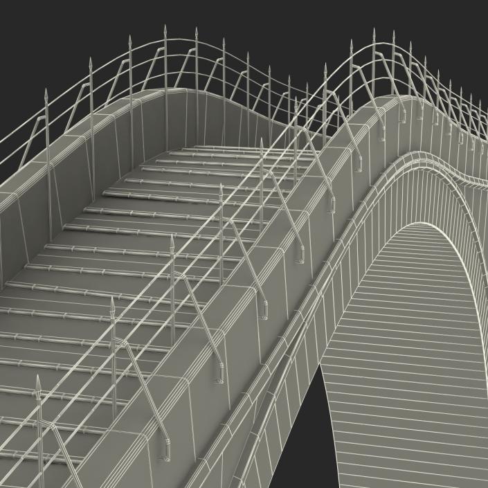 3D model Ottoman Bridge Stari Most