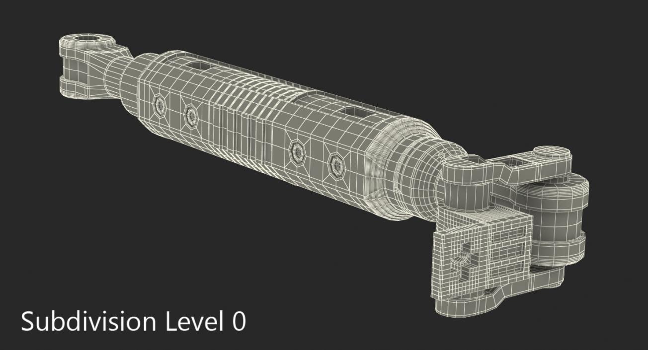 3D Ram Cylinder Hydraulic Sci-Fi 8