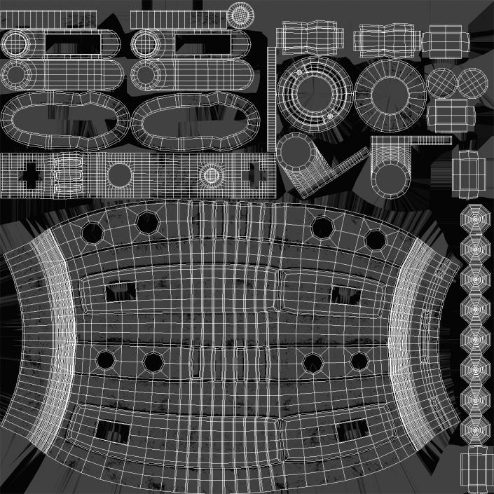 3D Ram Cylinder Hydraulic Sci-Fi 8