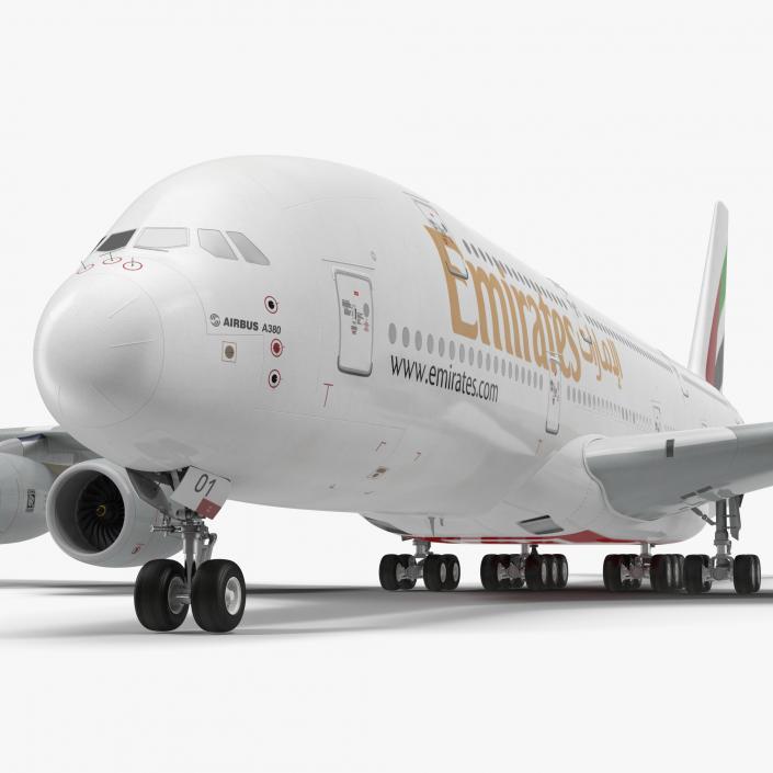 3D model Airbus A380-1000 Emirates