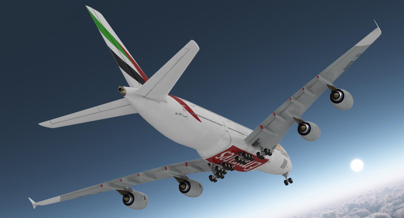 3D model Airbus A380-1000 Emirates