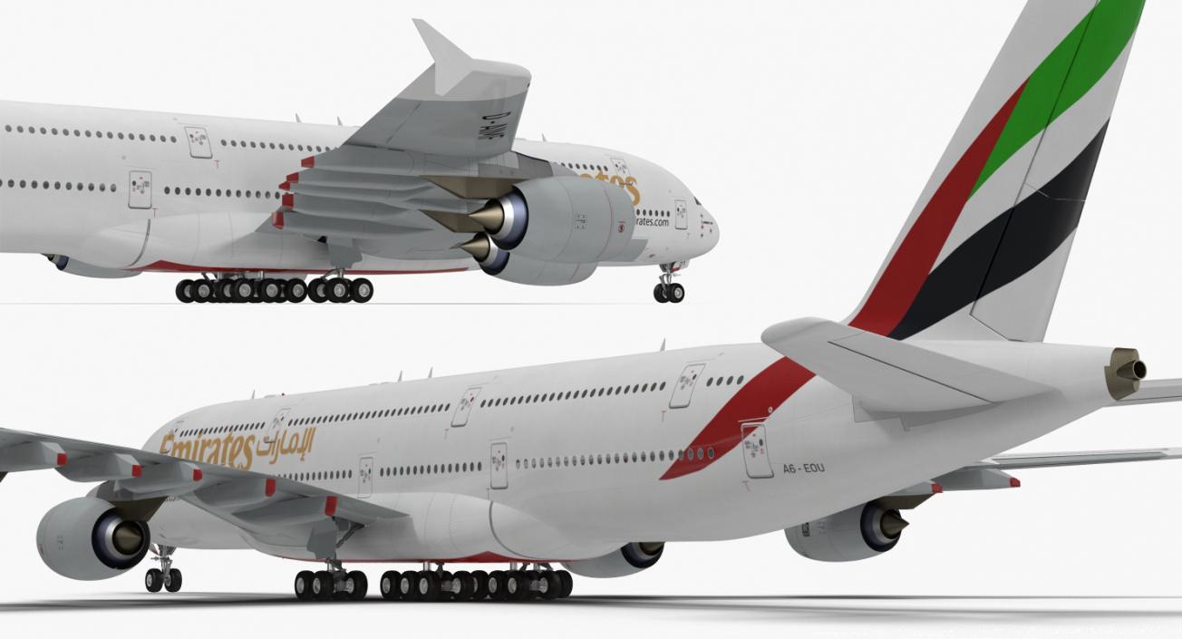 3D model Airbus A380-1000 Emirates