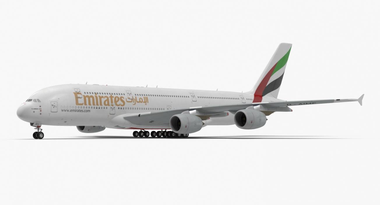 3D model Airbus A380-1000 Emirates