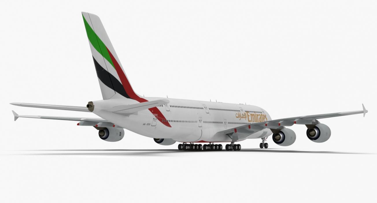 3D model Airbus A380-1000 Emirates