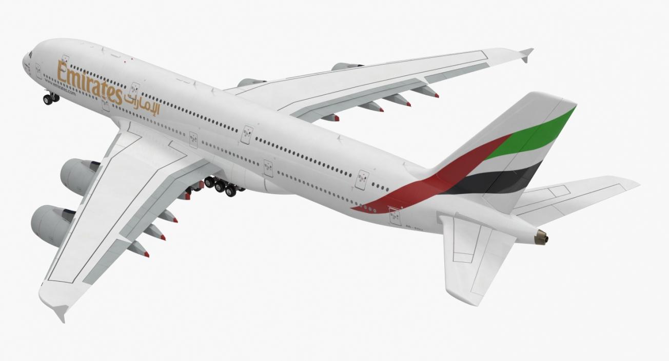 3D model Airbus A380-1000 Emirates