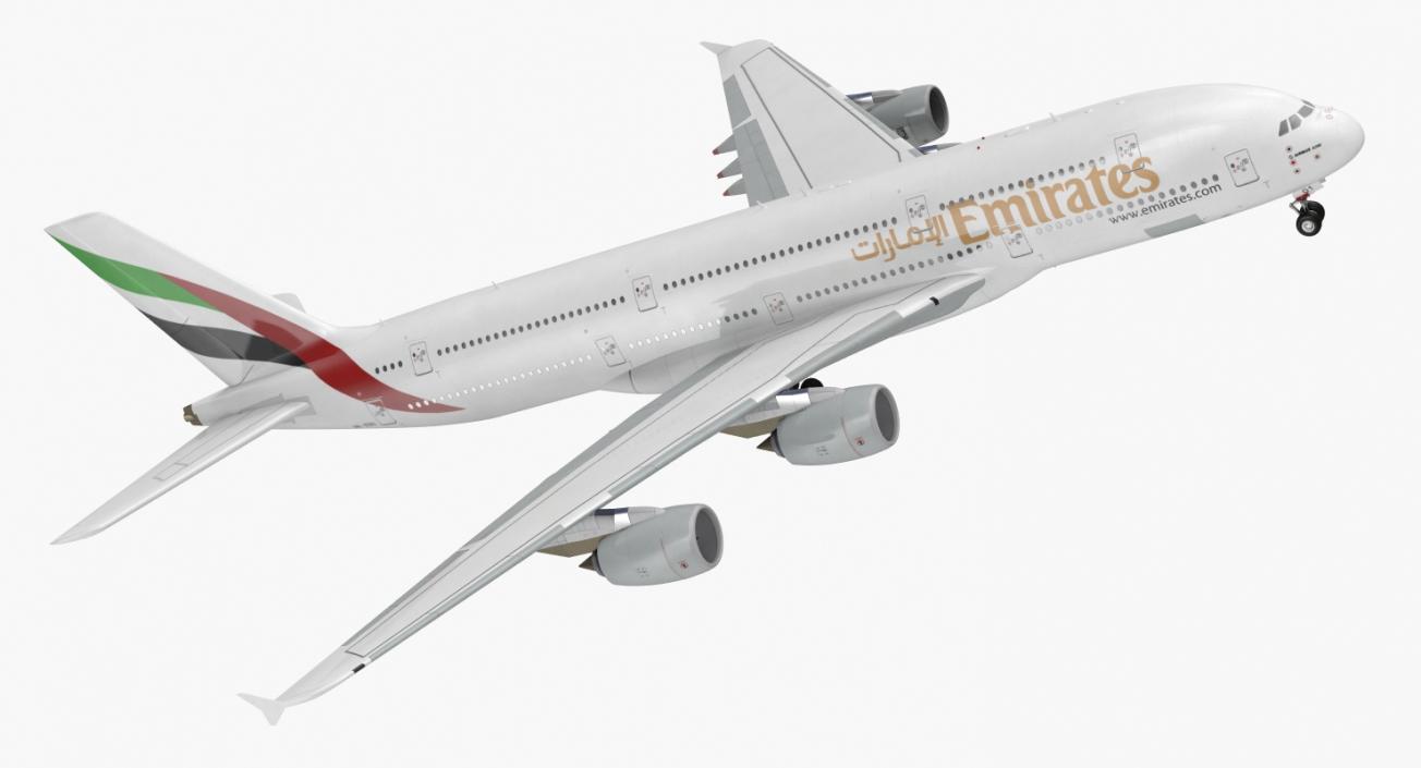 3D model Airbus A380-1000 Emirates