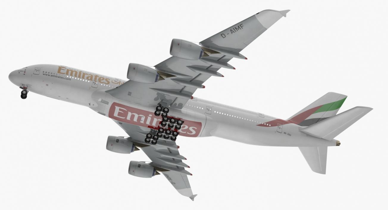 3D model Airbus A380-1000 Emirates