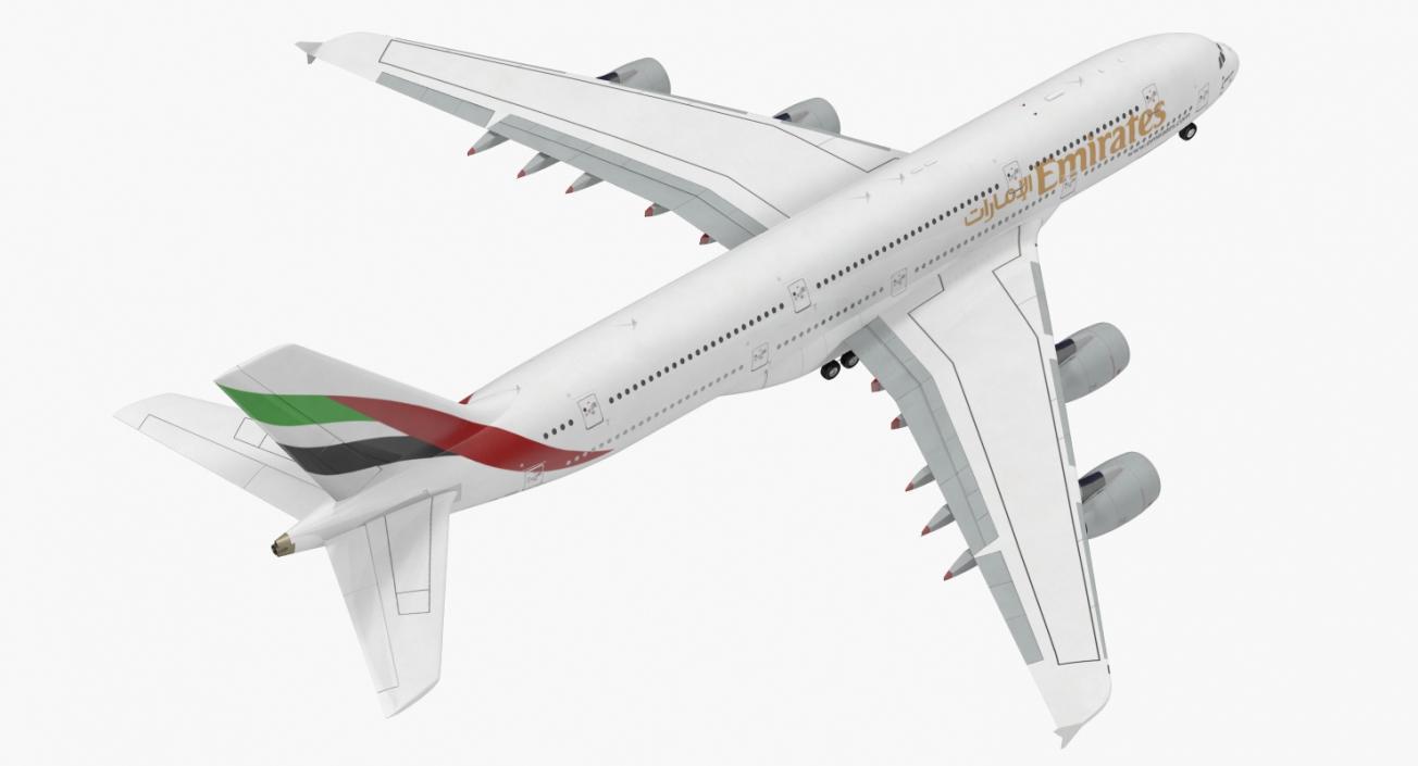 3D model Airbus A380-1000 Emirates