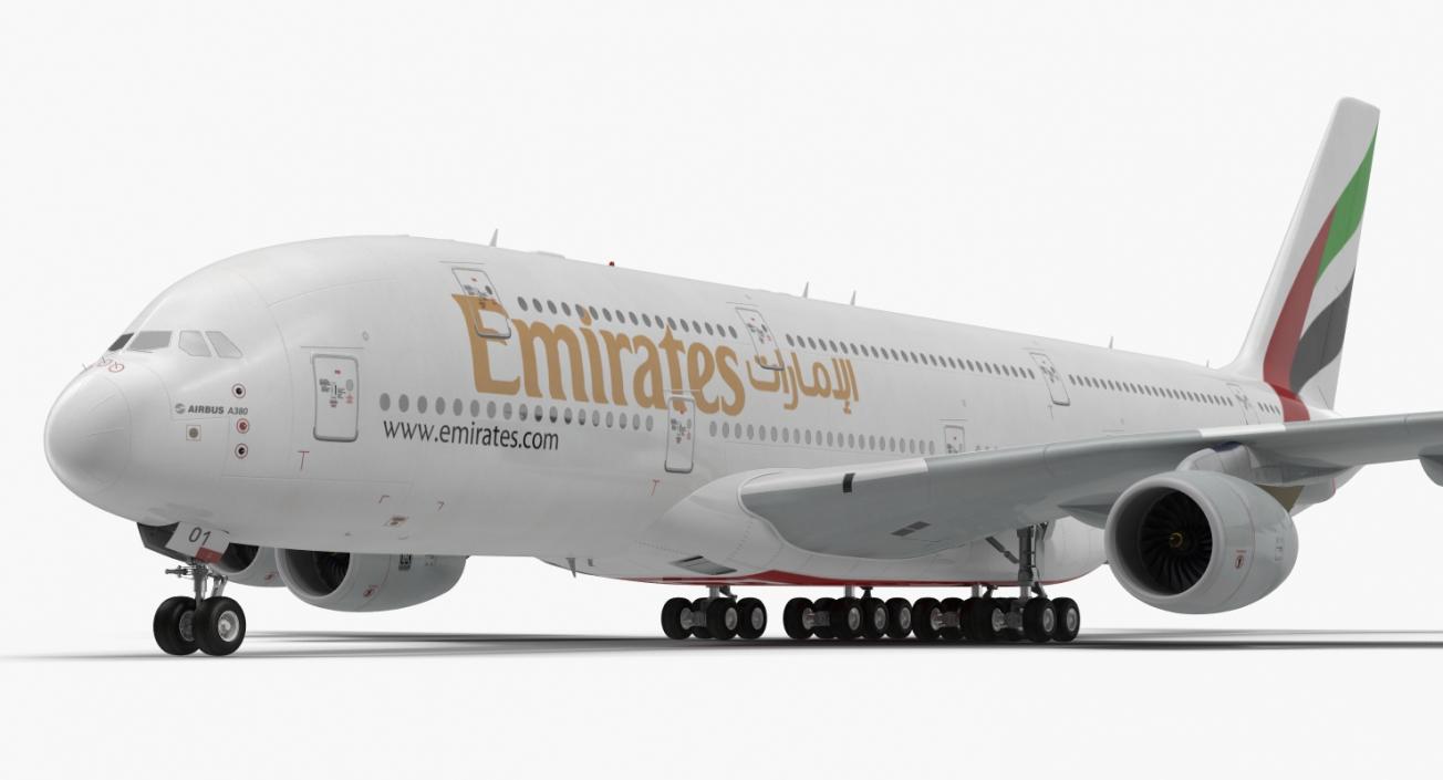 3D model Airbus A380-1000 Emirates