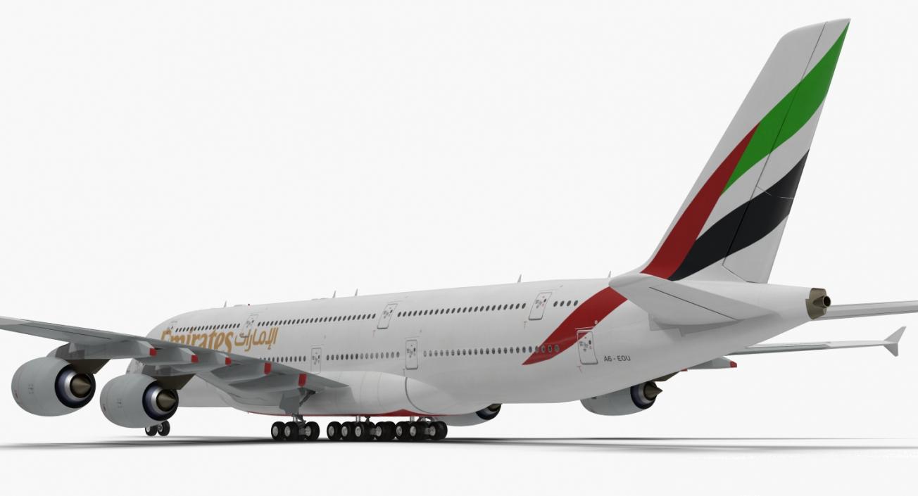 3D model Airbus A380-1000 Emirates