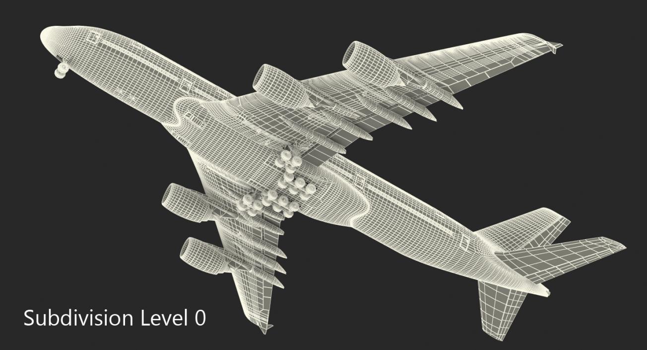 3D model Airbus A380-1000 Emirates