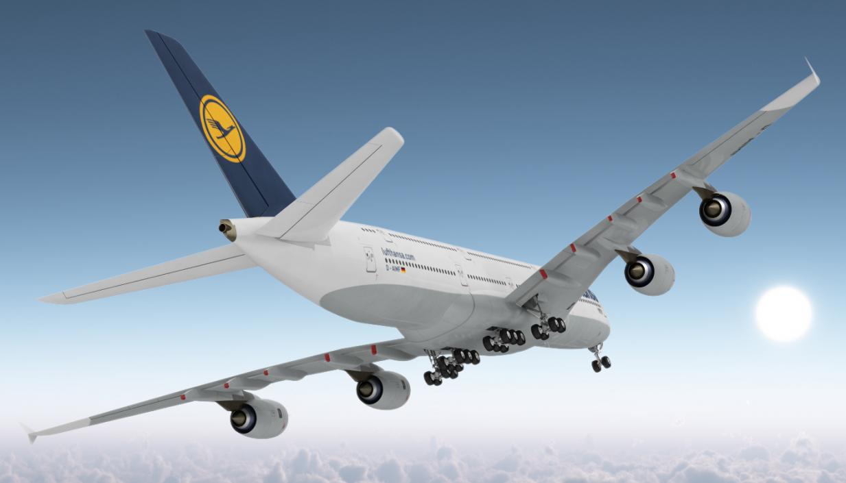 3D Airbus A380-1000 Lufthansa