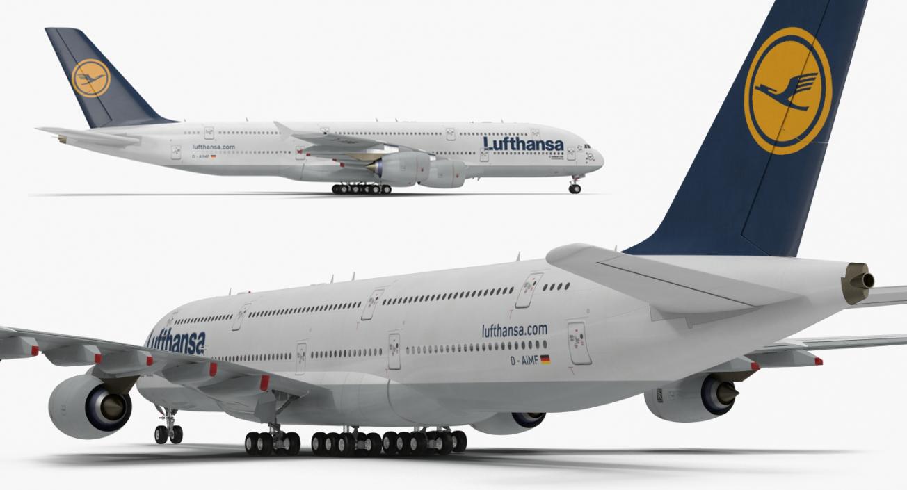 3D Airbus A380-1000 Lufthansa