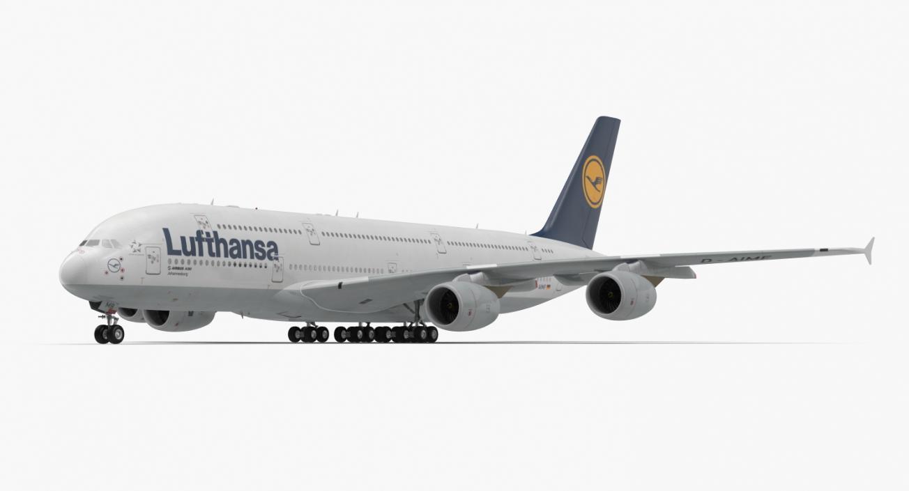 3D Airbus A380-1000 Lufthansa