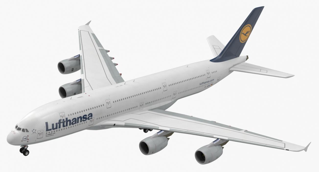 3D Airbus A380-1000 Lufthansa