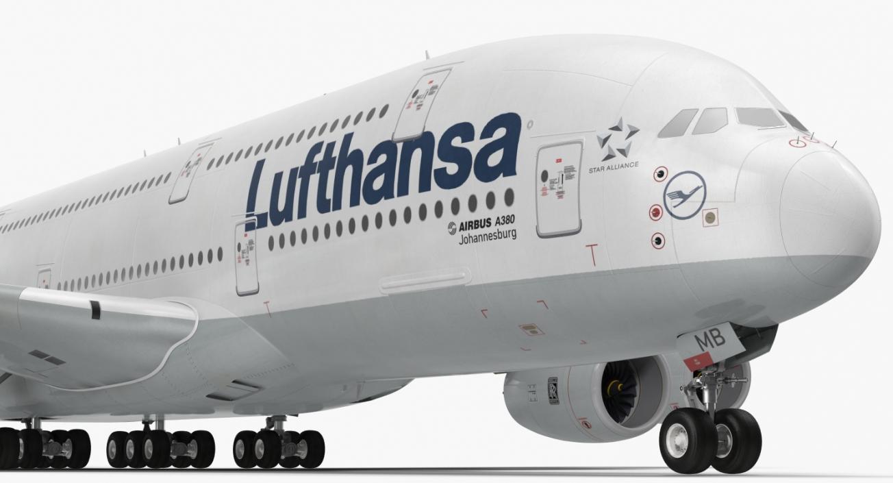 3D Airbus A380-1000 Lufthansa