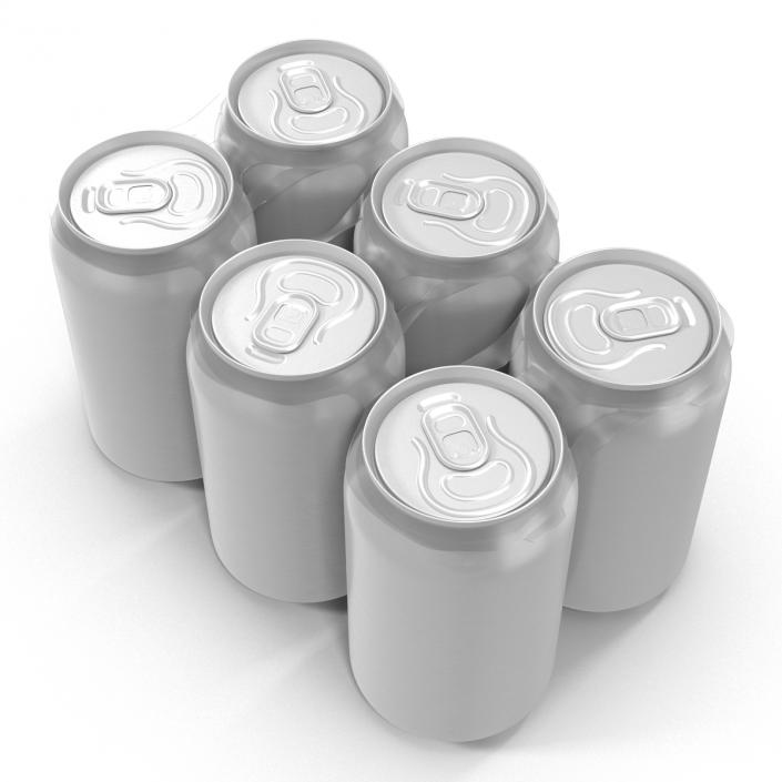 3D Six Pack of Cans