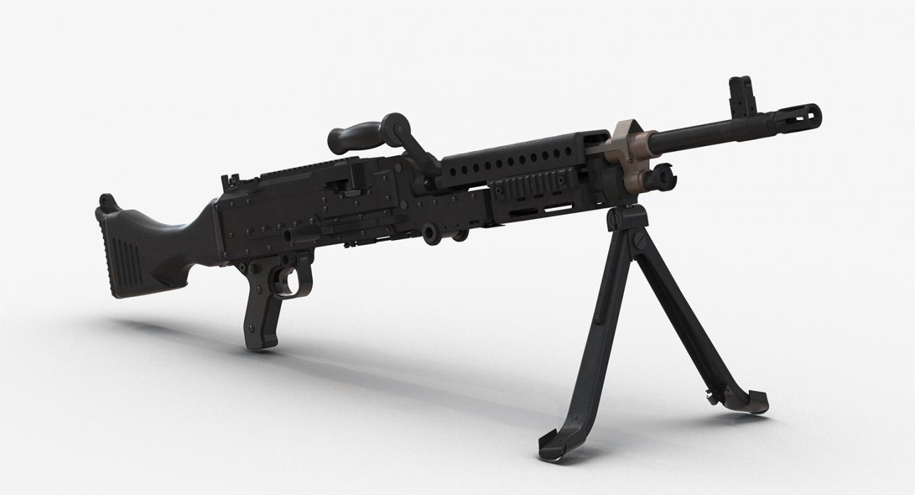 US Machine Gun M240 3D model