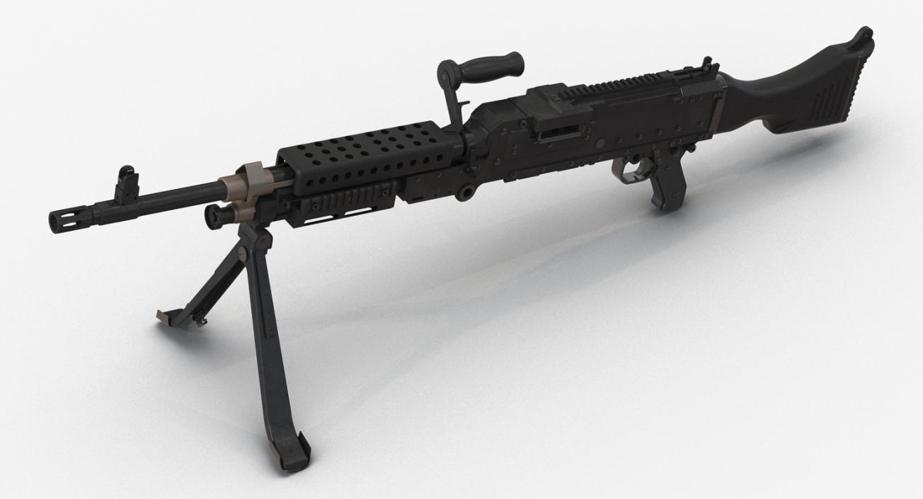 US Machine Gun M240 3D model