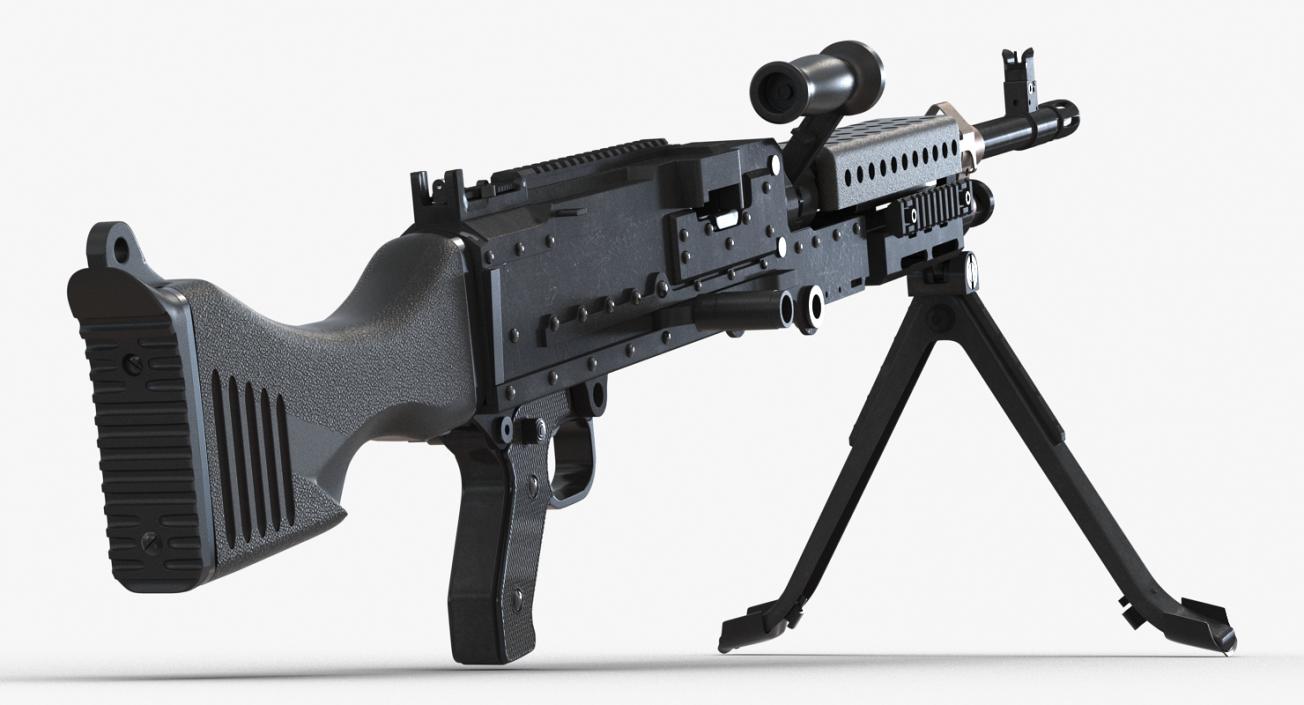 US Machine Gun M240 3D model