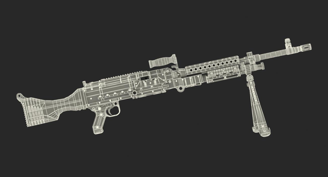 US Machine Gun M240 3D model