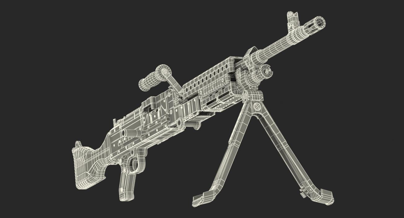 US Machine Gun M240 3D model