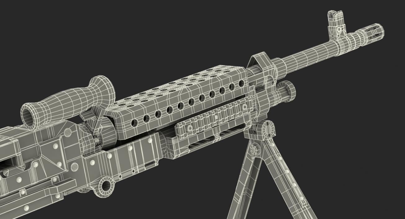 US Machine Gun M240 3D model