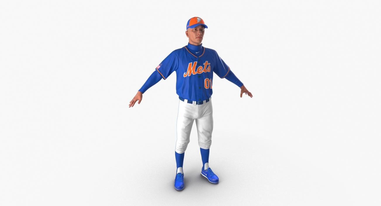 Baseball Player Mets 2 3D