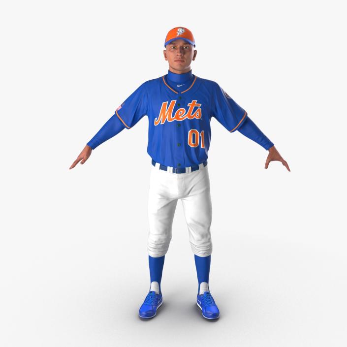 Baseball Player Mets 2 3D