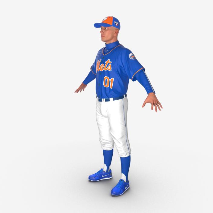 Baseball Player Mets 2 3D