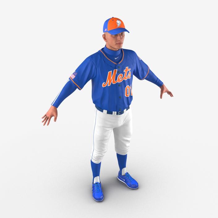 Baseball Player Mets 2 3D